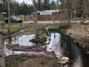 Bijou Park Creek causing backwater into Heavenly Valley Mobile Home Park